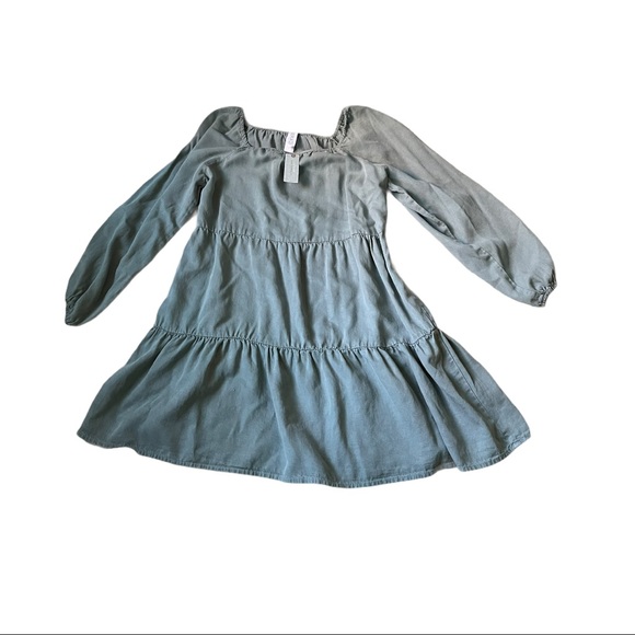 Anthropologie Amadi Verity Tiered Tunic Swing Dress in Moss Size MP Tencel NWT - Picture 5 of 7